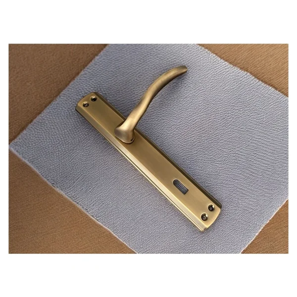 Trim Mat Antik Sarı Aynalı Oda Kapı Kolu 1 Takım Şık Ve Dayanıklı - Görsel 3