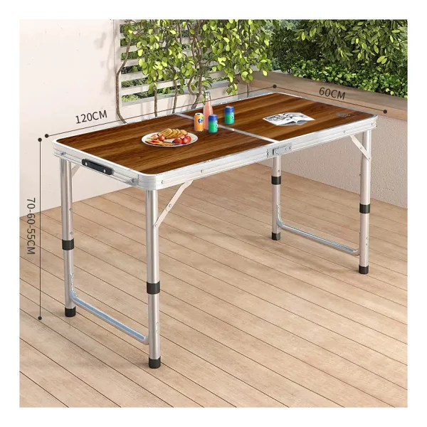 Pratik 120x60 Cm Alüminyum Katlanır Kamp Masası - Görsel 2