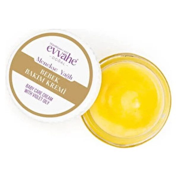 Evvahe Doğal Menekşe Yağlı Bebek Bakım Kremi 100 ml Dermatolojik Olarak Test Edilmiş Güvenli Formül - Görsel 4