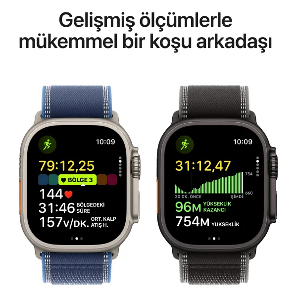 Apple Watch Ultra 3 GPS + Cellular 49mm Siyah Titanyum Kasa Ve Siyah Alpine Loop Kordon Akıllı Saat - Görsel 4