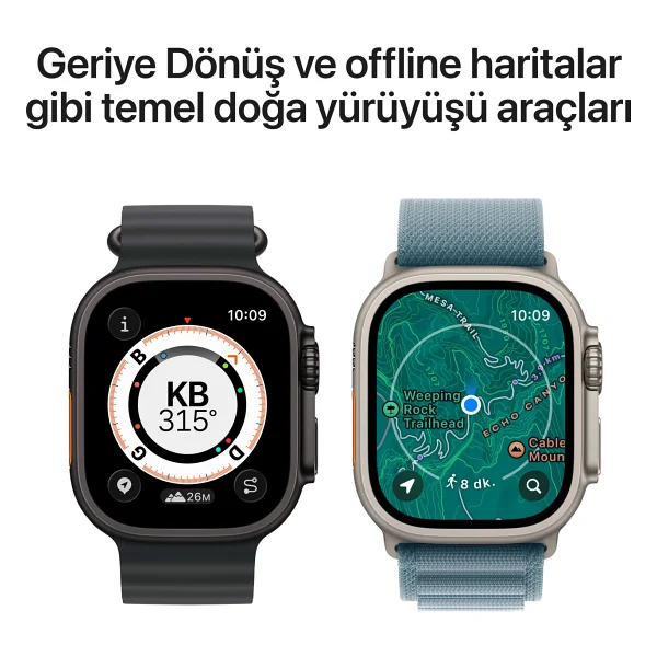 Apple Watch Ultra 3 GPS + Cellular 49mm Siyah Titanyum Kasa Ve Siyah Alpine Loop Kordon Akıllı Saat - Görsel 5