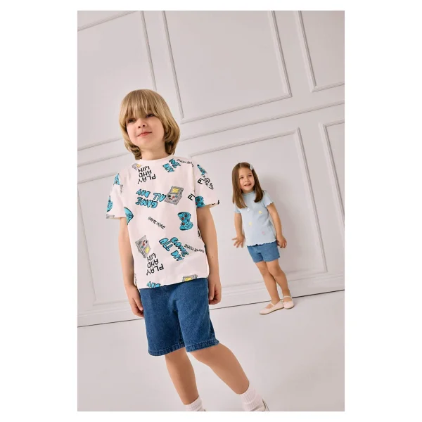 DeFacto Basic Düz Jean Şort Erkek Bebek E8258A525SM - 12 - 18 Ay - Mavi-NM28 - Görsel 6