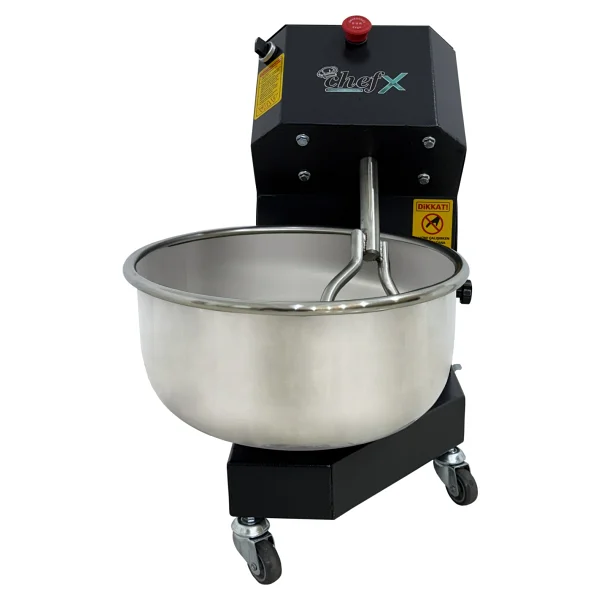 Chefx Hamur Yoğurma Makinesi 10 Kg Un İle 15 Kg Hamur 0,25 Kw Güçlü Motor Ve Paslanmaz Çelik Yapı - Antrasit - Görsel 4