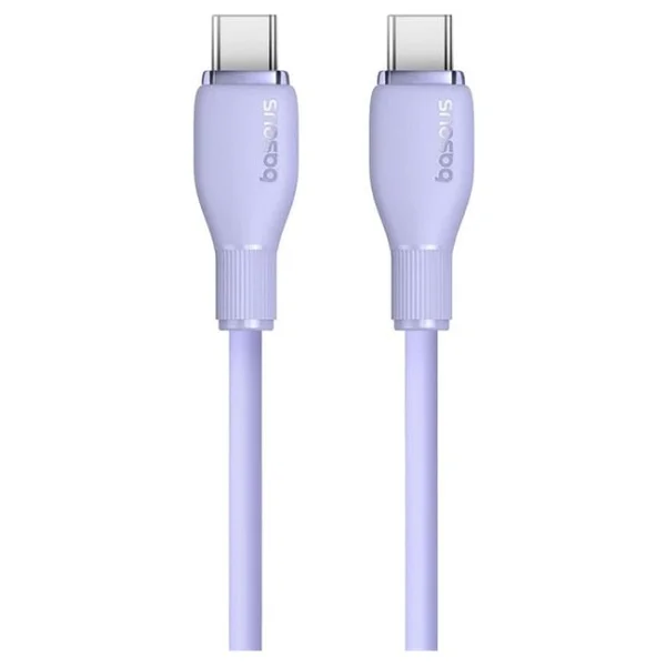 Baseus Pudding 1.2 M Mor Type-C To Type-C Hızlı Şarj Kablosu - Görsel 2