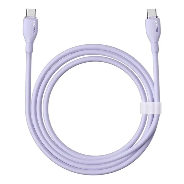Baseus Pudding 1.2 M Mor Type-C To Type-C Hızlı Şarj Kablosu - Görsel 3