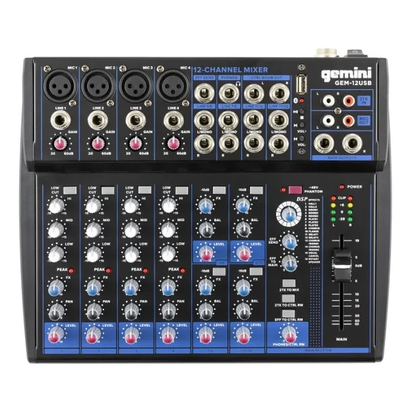 Gemini Gem-12usb 12 Kanal Mikser - Görsel 6