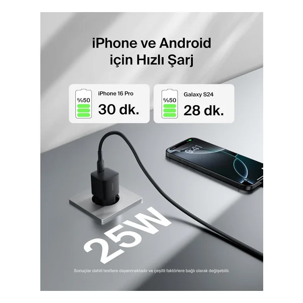 Belkin WCA012 25 W Type-C Hızlı Şarj Adaptörü - Görsel 4