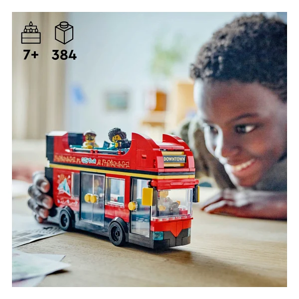 Lego 60407 City Kırmızı İki Katlı Gezi Otobüsü - Görsel 6