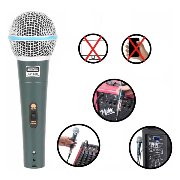 Lastvoice Lv-680stm Kablolu Dinamik Mikrofon Seti (Boy Stand Cüzdan Çift Kablo Sünger Tutacak) - Görsel 2