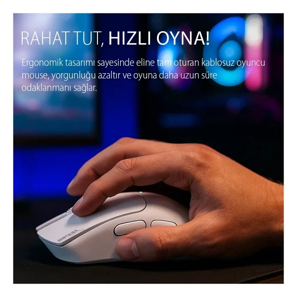 Inca Empousa Img-329mx RGB Şarjlı Kablolu/Kablosuz Lazer Oyuncu Mouse - Görsel 4
