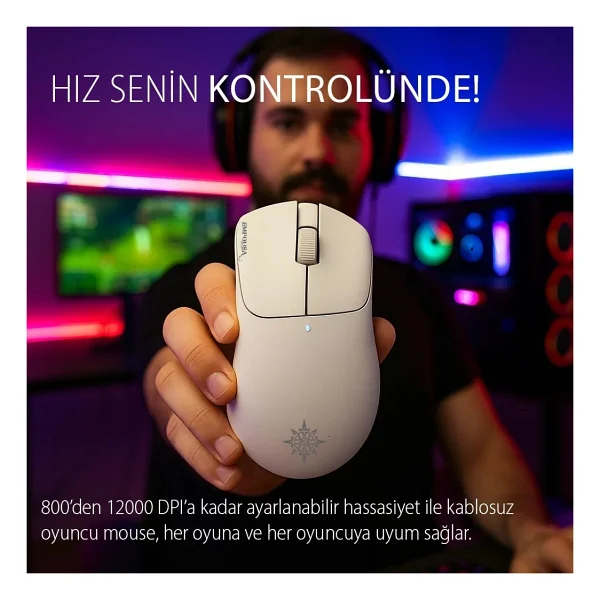 Inca Empousa Img-329mx RGB Şarjlı Kablolu/Kablosuz Lazer Oyuncu Mouse - Görsel 5