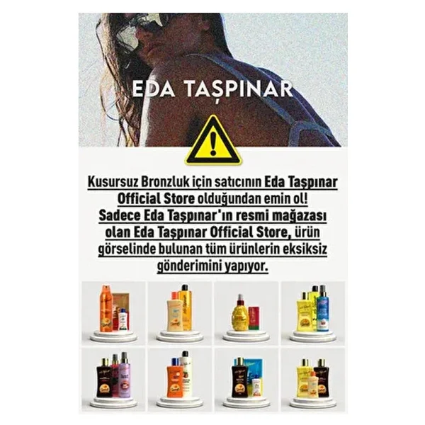 Eda Taşpınar Edo Tasarımcı Yoğun Bronzlaştırıcı Yağ Spf 0 200 Ml Işıltılı Etki İle Derin Bronzlaşma - Görsel 2