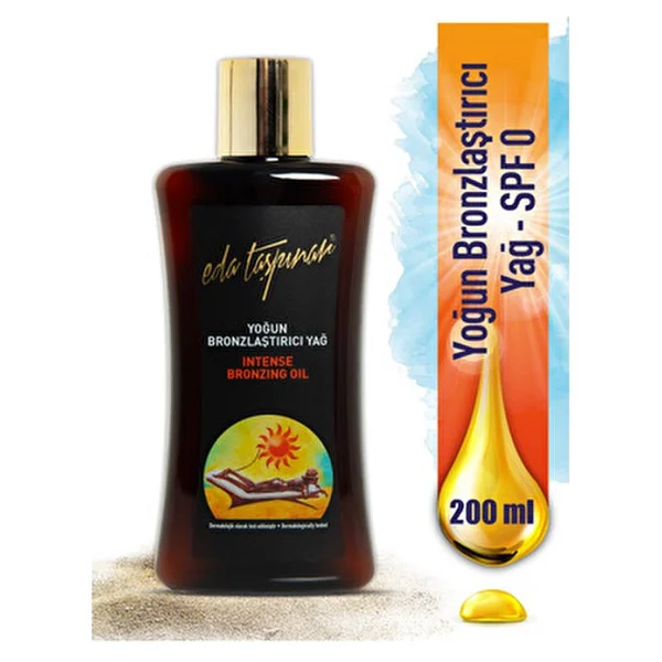 Eda Taşpınar Edo Tasarımcı Yoğun Bronzlaştırıcı Yağ Spf 0 200 Ml Işıltılı Etki İle Derin Bronzlaşma - Görsel 3