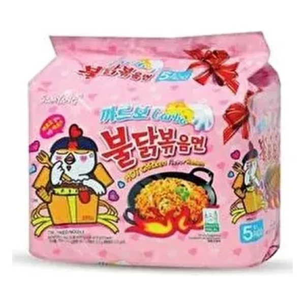 Buldak Carbonara Ramen Hot Chicken Flavor 130g 5 Adet - Görsel 2