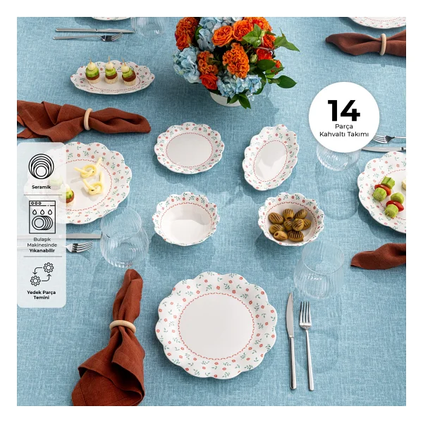 Emsan Bloom 14 Parça 6 Kişilik Kahvaltı Takımı - Görsel 3