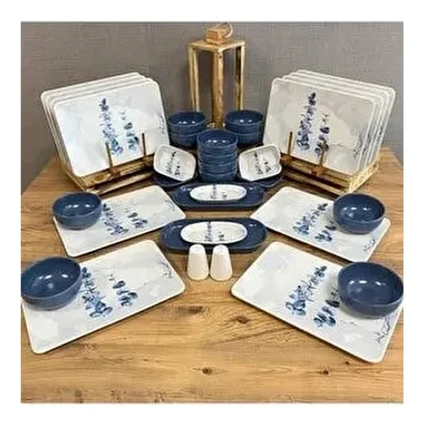 Keramika Blue Magic Takım Yemek Ve Kahvaltı 34 Parça 12 Kişilik - Görsel 3