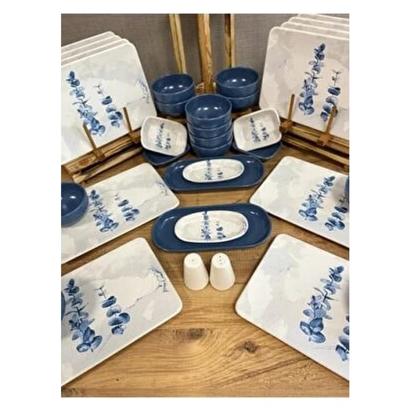 Keramika Blue Magic Takım Yemek Ve Kahvaltı 34 Parça 12 Kişilik - Görsel 2