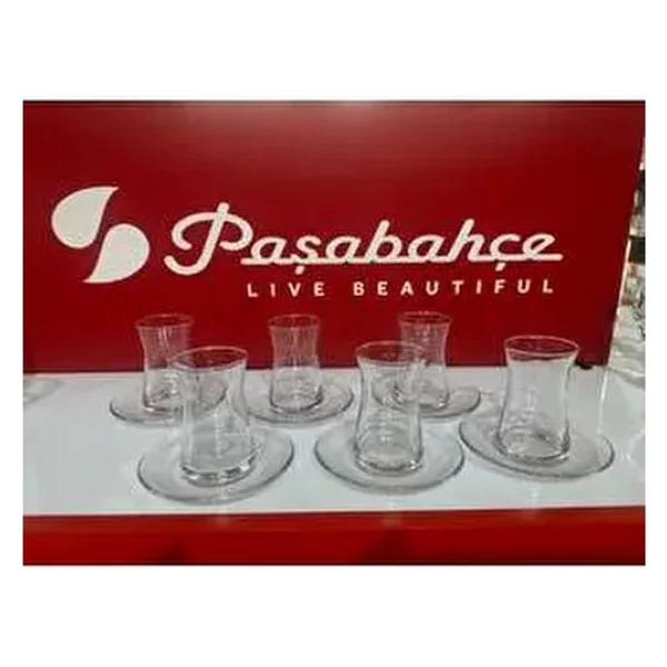 Paşabahçe 12 Parça Heybeli Çay Seti 6 Çay Bardağı Ve 6 Tabağı - Görsel 2
