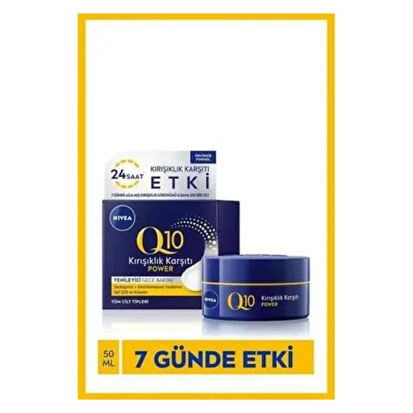 Nivea Q10 Power Kırışıklık Karşıtı + Sıkılaştırıcı 50 Ml Gece Kremi - Görsel 2