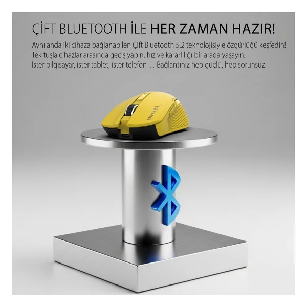 Inca Img-328mx Şarjlı Optik Kablolu/Kablosuz Oyuncu Mouse - Görsel 3