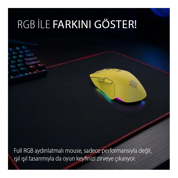 Inca Img-328mx Şarjlı Optik Kablolu/Kablosuz Oyuncu Mouse - Görsel 4