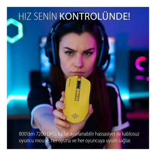 Inca Img-328mx Şarjlı Optik Kablolu/Kablosuz Oyuncu Mouse - Görsel 5