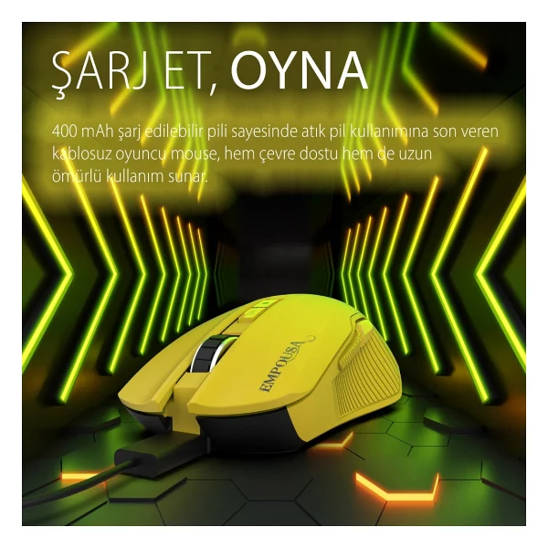 Inca Img-328mx Şarjlı Optik Kablolu/Kablosuz Oyuncu Mouse - Görsel 6