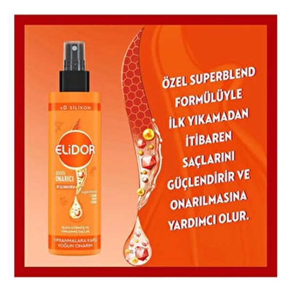 Elidor Anında Onarıcı Saç Bakım Seti Keratinli Besleyici Formül 400 Ml Saç Bakımı İçin - Görsel 7