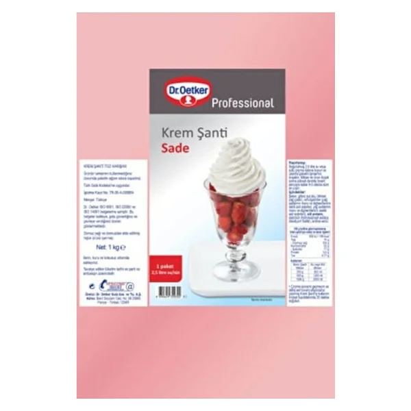 Dr. Oetker Sade 1 Kg Toz Krem Şanti - Görsel 2