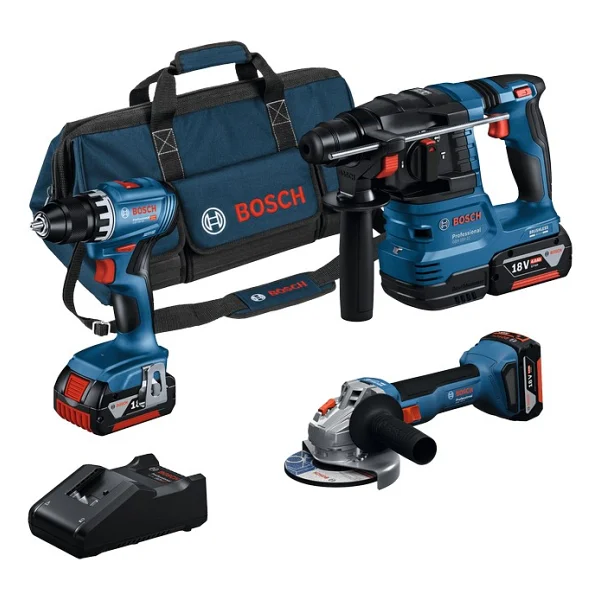 Bosch Gsr+Gws+Gbh+3x4.0ah+Gal 18v-40 Karma Set - Görsel 9