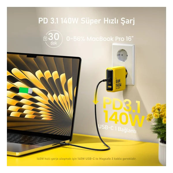 Aohi 27.600 mAh 240w Powerbank, Youth 3 Portlu Şarj Adaptörü - Görsel 7