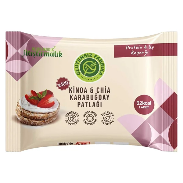 Glutensiz Fabrika Karabuğday Patlağı Karma (10 Paket) (Glütensiz & Vegan) - 24 Gr - Görsel 2
