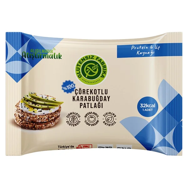 Glutensiz Fabrika Karabuğday Patlağı Karma (10 Paket) (Glütensiz & Vegan) - 24 Gr - Görsel 3