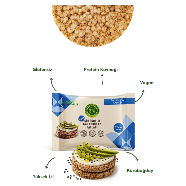 Glutensiz Fabrika Karabuğday Patlağı Karma (10 Paket) (Glütensiz & Vegan) - 24 Gr - Görsel 5