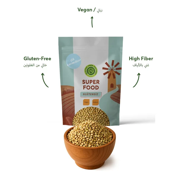 Glutensiz Fabrika Tane Çiğ Karabuğday 1 Kg - Görsel 4