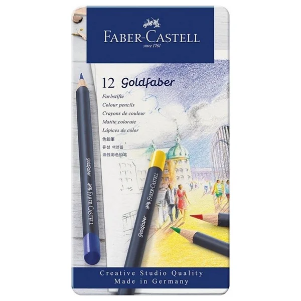 Faber-Castell Goldfaber 12'li Kuru Boya Seti - Görsel 4