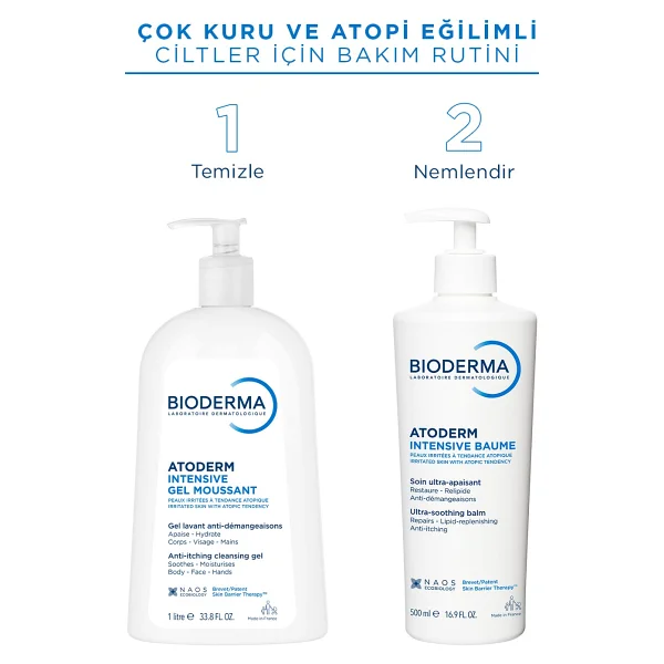 Bioderma Atoderm Intensive Foaming Gel 1000 Ml Yüz Temizleme Jeli - Görsel 3