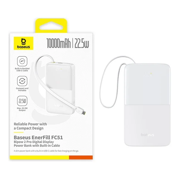 Baseus Enerfill Fc51 Bipow2 Pro 10000 mAh Hızlı Şarj Powerbank - Görsel 2