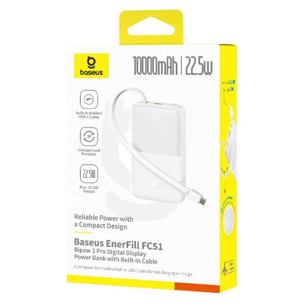 Baseus Enerfill Fc51 Bipow2 Pro 10000 mAh Hızlı Şarj Powerbank - Görsel 3