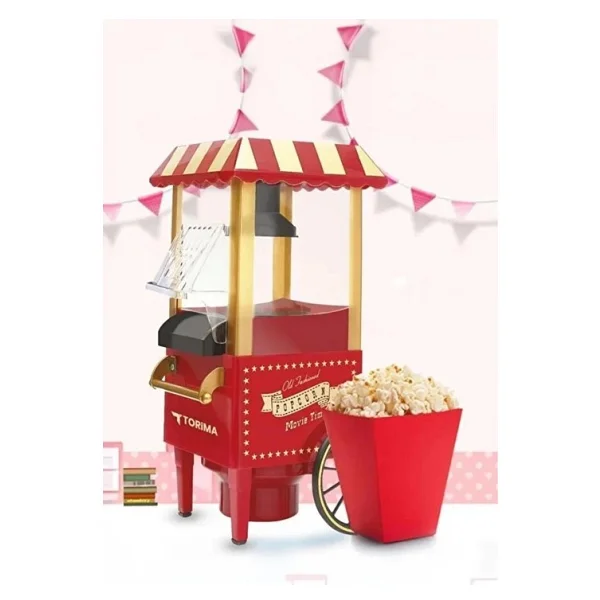 Yağsız Mısır Patlatma Popcorn Makinesi Kırmızı - Çok Renkli - Görsel 9