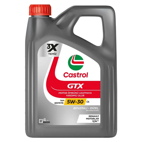 Castrol GTX 5w-30 C4 4 Lt Motor Yağı - Görsel 4