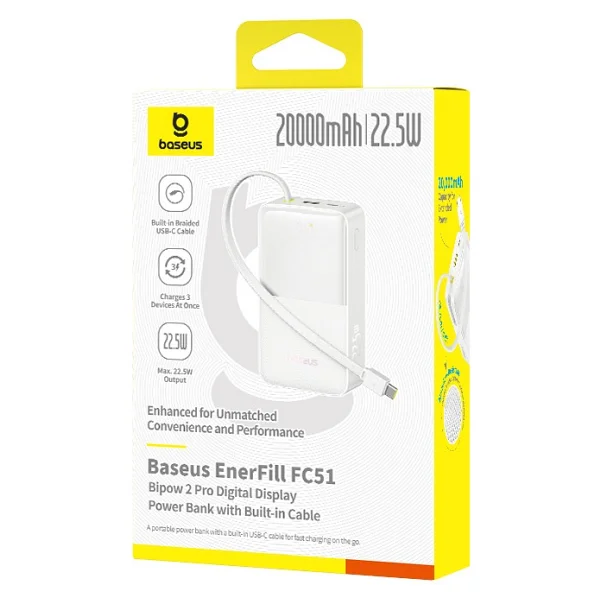 Baseus Enerfill Fc51 Bipow2 Pro 20000 mAh Hızlı Şarj Powerbank - Görsel 2