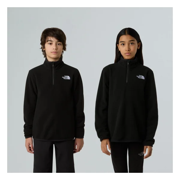 The North Face Glacier Nf0a8cvgjk31 Yarım Fermuarlı Siyah Çocuk Polar Sweatshirt - Görsel 3