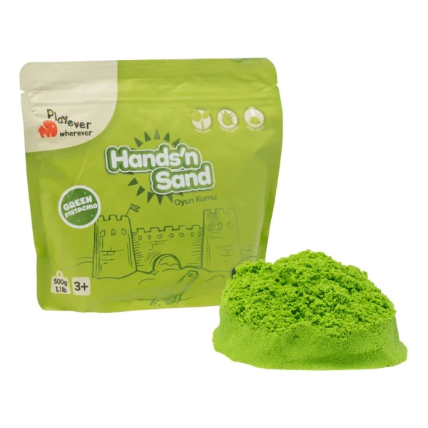 Playever Hands'n Sand Doğal Yeşil Kinetik Oyun Kumu 500 Gr - Görsel 7
