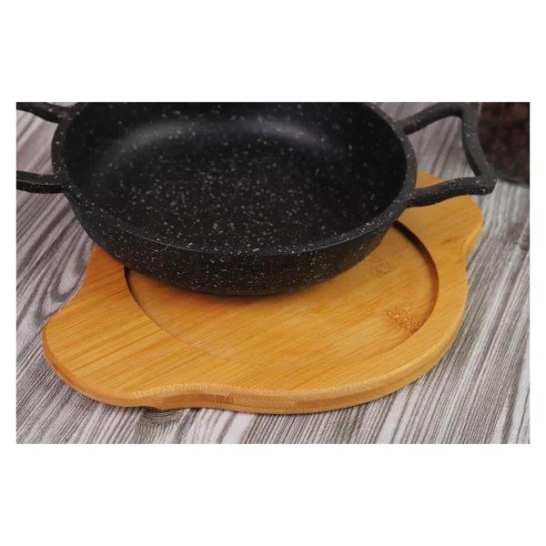 Bambum Pade - Yuvarlak Sahan 18 Cm Bambu Altlık - Görsel 4