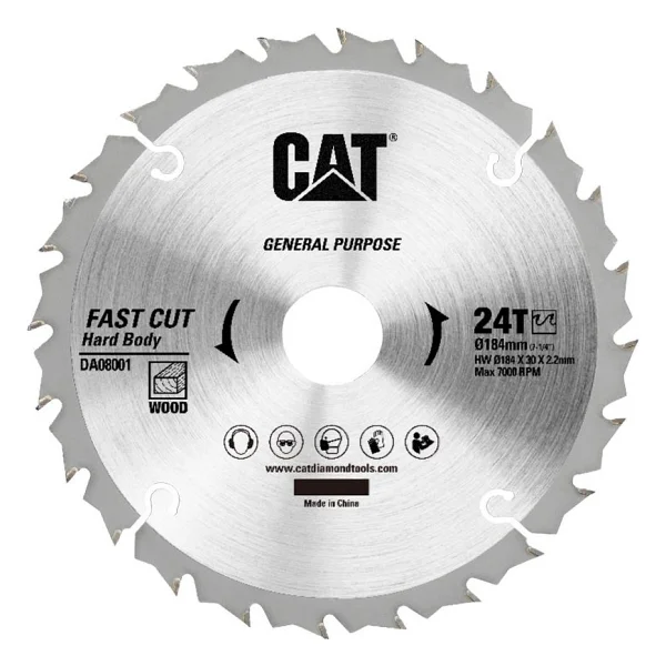 Cat Da08001 184x30mm Ahşap Kesme Elmas, Daire Testere Bıçağı 24 Diş - Görsel 5