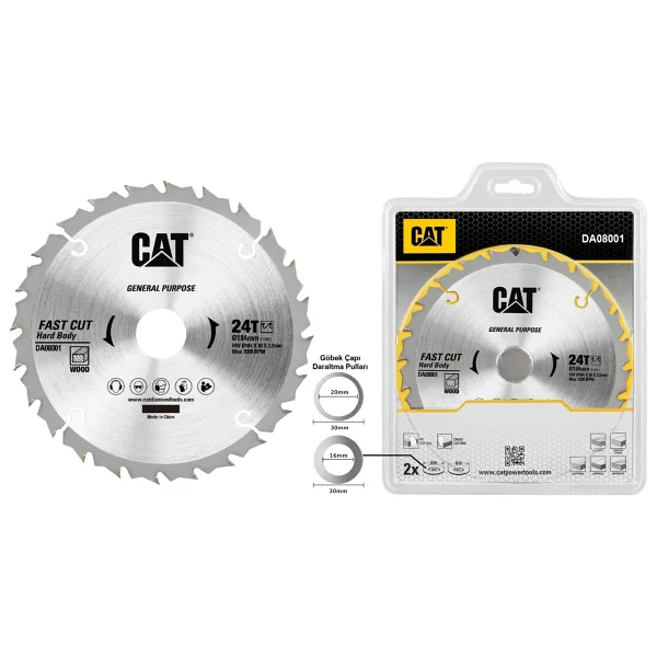 Cat Da08001 184x30mm Ahşap Kesme Elmas, Daire Testere Bıçağı 24 Diş - Görsel 6