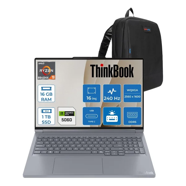 Lenovo Thinkbook 16p G6 Adr 21u00013tx Ryzen 9 8940hx 64 GB 4 TB SSD Rtx5060 16" Wqxga Notebook - Görsel 8
