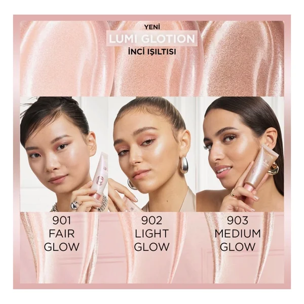 L'oreal Paris Glotion All In One Doğal Işıltı Veren 901 Fair Glow Likit Highlighter - Görsel 3