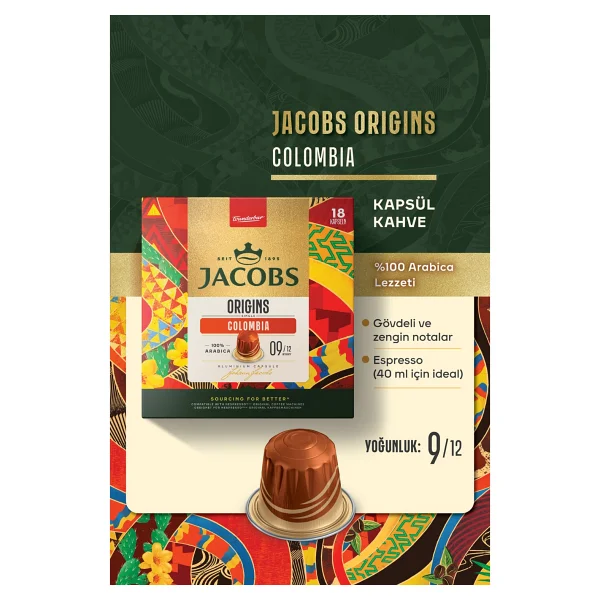 Jacobs Origins Colombia Kapsül Kahve 18'li - Görsel 9